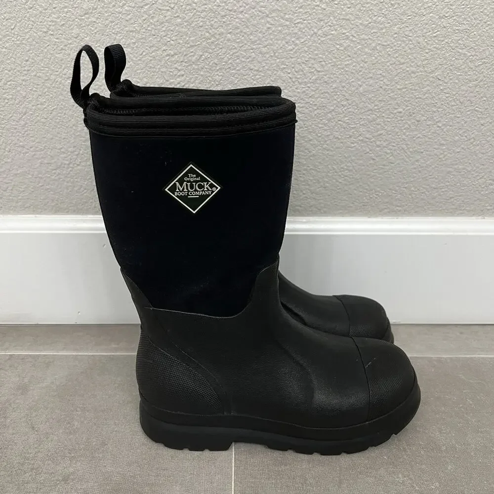 Muck Boots Kids Size 4 Black Chore Classic Waterproof Outdoor Shoes